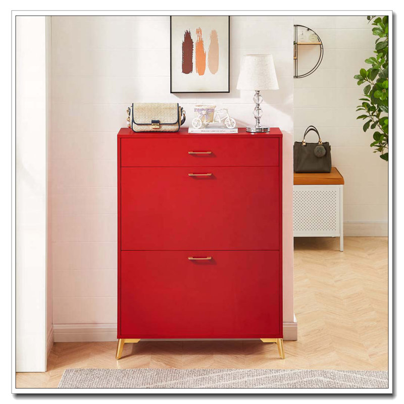 Armoire à chaussures avec tiroirs rabattables