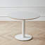 Table de salle à manger ronde en bois manufacturé blanc-693002421