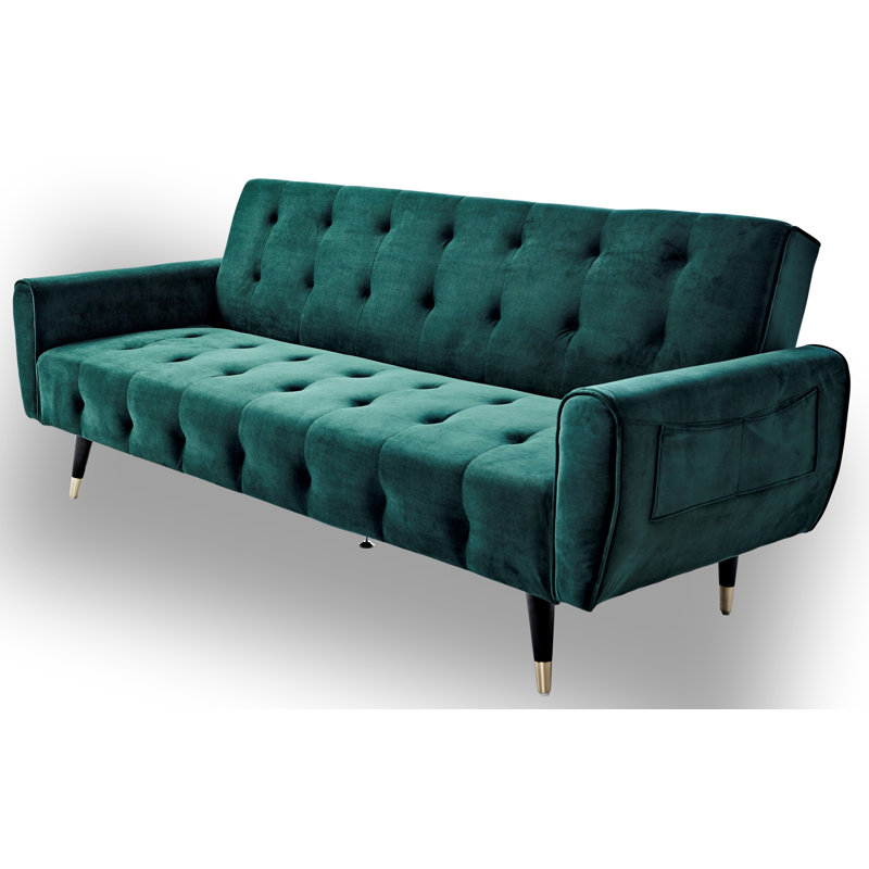 Shiflet 3 Seater Sleeper, Opal Green Velvet