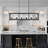 Pitman 6 - Light Kitchen Steel Island Linear Square / Rectangle Dimmable Chandelier-1005614752