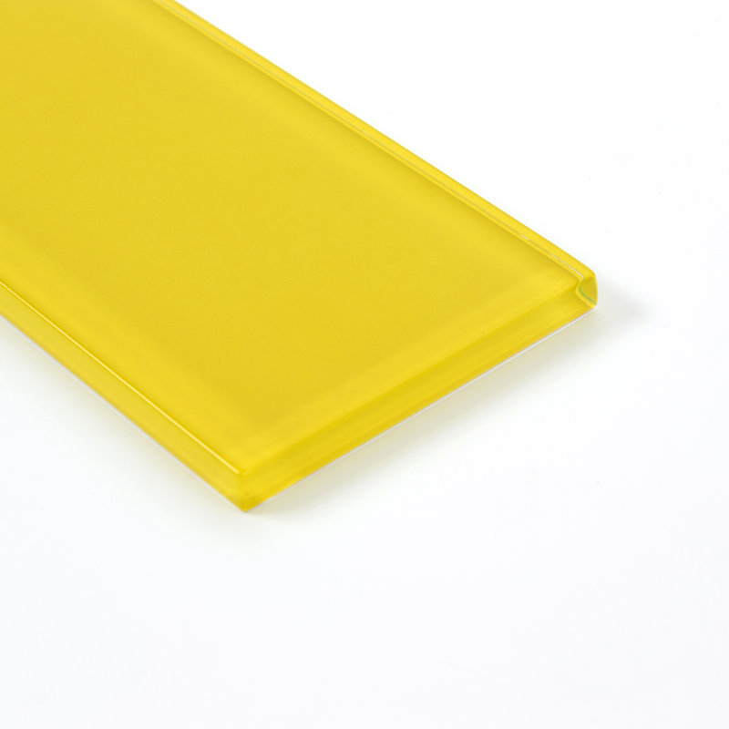 Premium 3" x 9" Glass Subway Tile, Royal Yellow