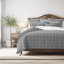 Ensemble de couvre-lit en coton gris Shay-109897589