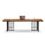 Bureau rectangulaire en bois massif brun + noir-107293671