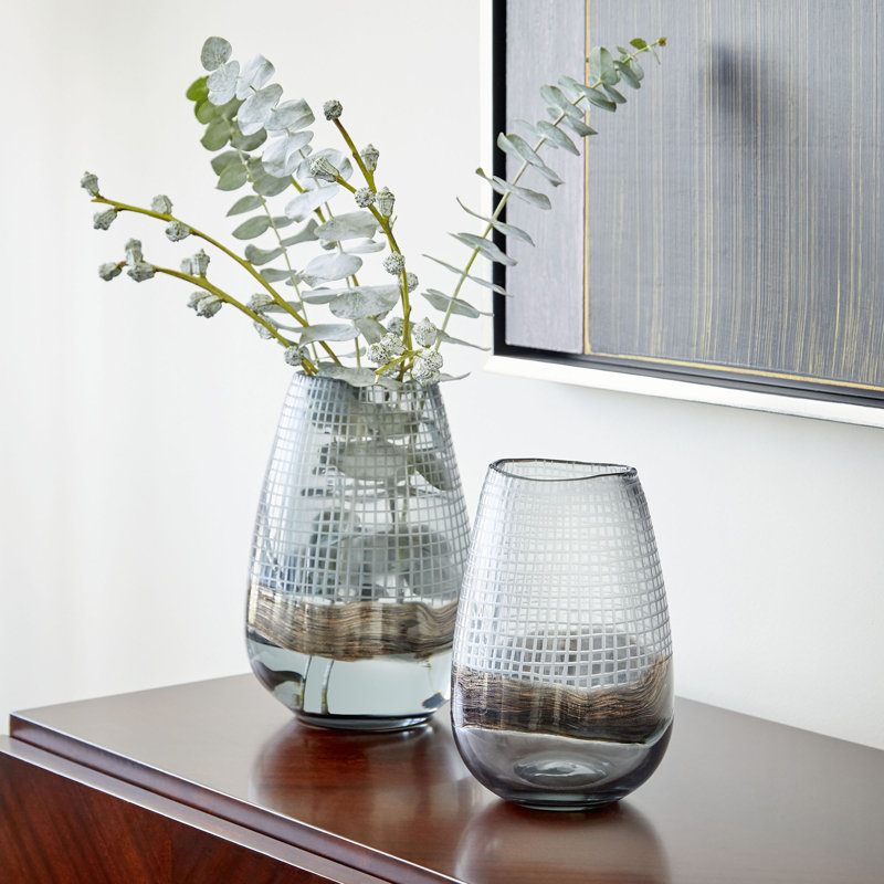 Axiom Glass Table Vase, 11" H x 7.25" W x 7.25" D