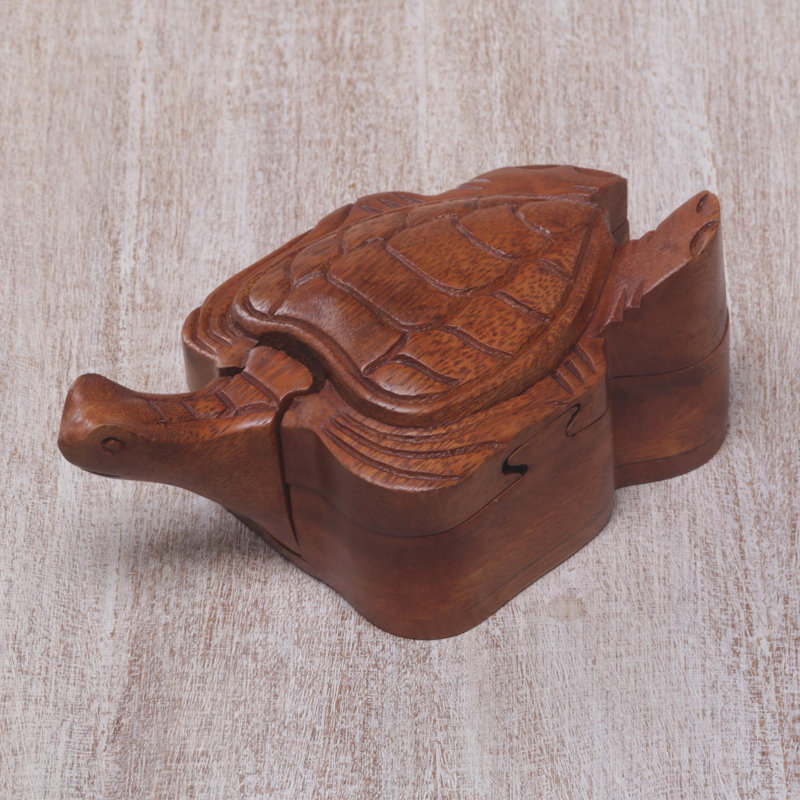 Boîte à casse-tête en bois de tortue