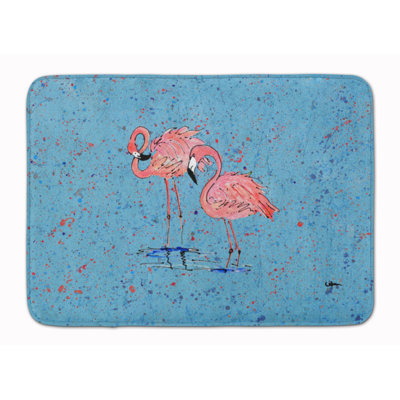 Flamingo Memory Foam Non-Slip Bath Rug
