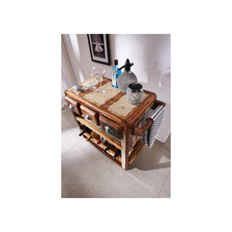 Freezy Solid Wood Kitchen Cart