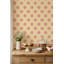 Papier peint à pois, fond rose, peinture murale décorative sur fond jaune-1645771735