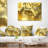 Golden Cloth - Abstract Printed Throw Pillow
