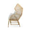 Fauteuil oscillant d'extérieur en osier brun clair Palos-967943235