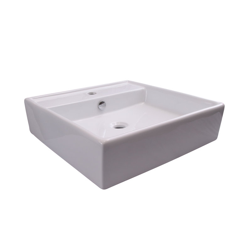 Lavabo de salle de bain mural en porcelaine vitreuse avec trop-plein 21 po Markle