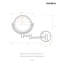 Miroir grossissant 7x à fixation murale en aluminium anodisé-1705928854