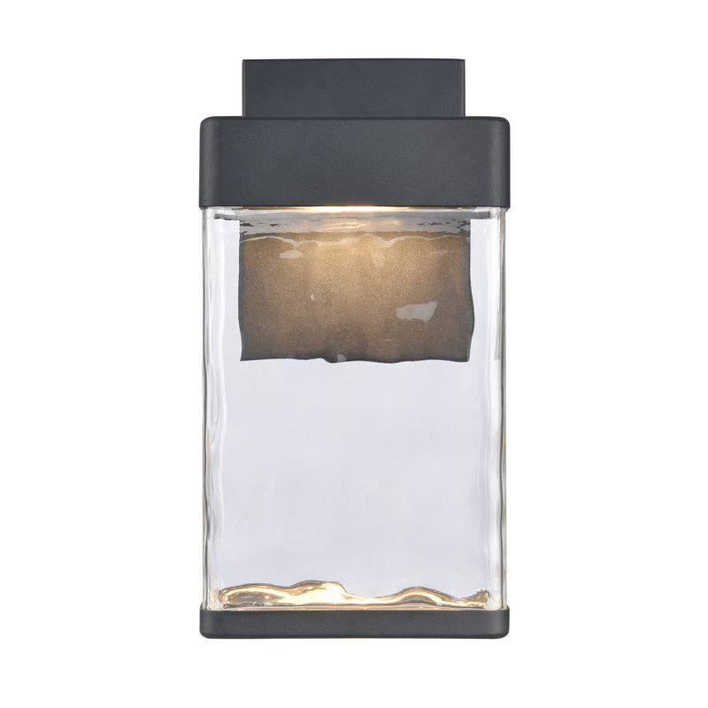 Cornice 13.5'' High Integrated LED Outdoor Sconce - Charcoal Black, 13.5" H x 7" W x 5.5" D