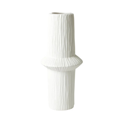 Ascending Ring Vase-Matte White-Mid