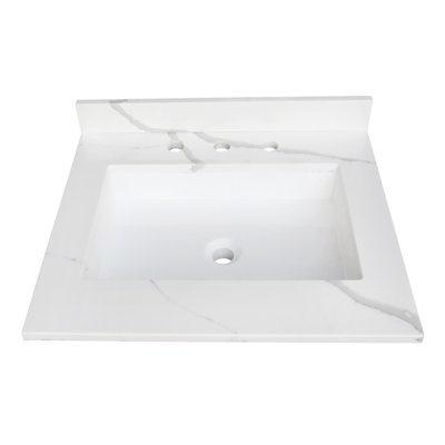 Kingston Brass Montesquieu 25-Inch Solid Surface Vanity Top