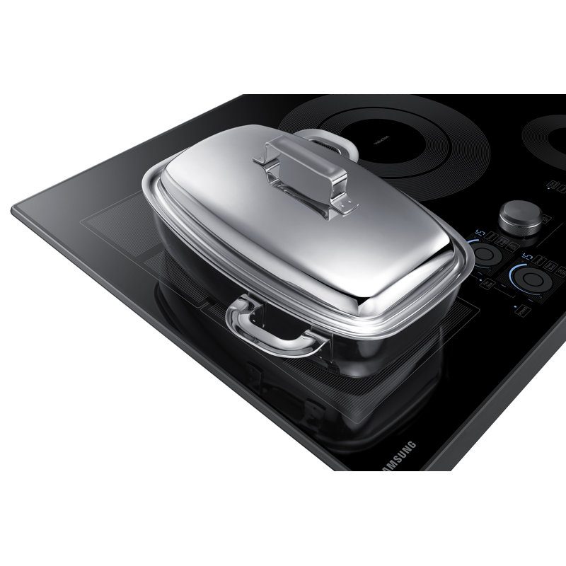 Plaque de cuisson à induction 30 po avec zone flexible, Acier inoxydable noir