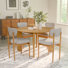 Round Wood Dining Table Kitchen Table Dining Chair Sets With 4 Legs