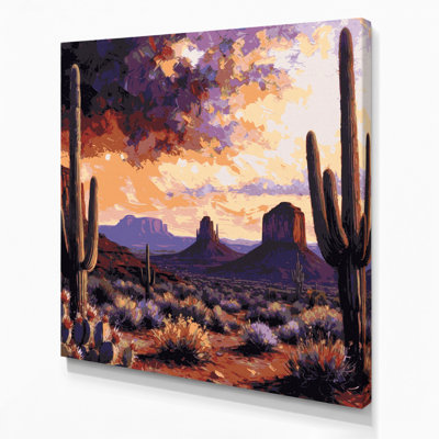 «USA State Arizona», art mural sur toile mauve
