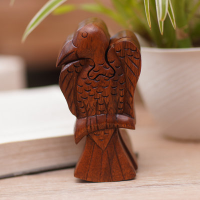 Handmade Bird Of Secrets Wood Puzzle Box