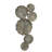 Abstract Gold Metal Wall Sculpture, 35.5"