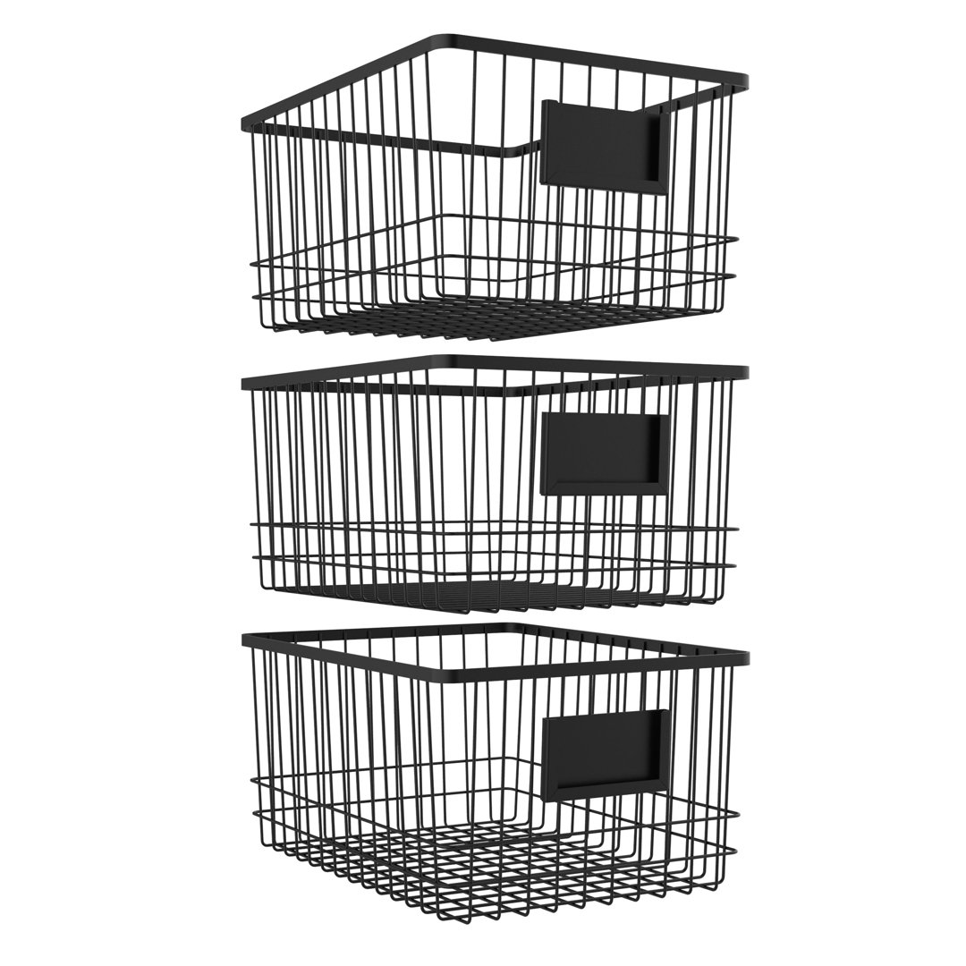 Wire General Basket Set (Set of 3) Gracie Oaks