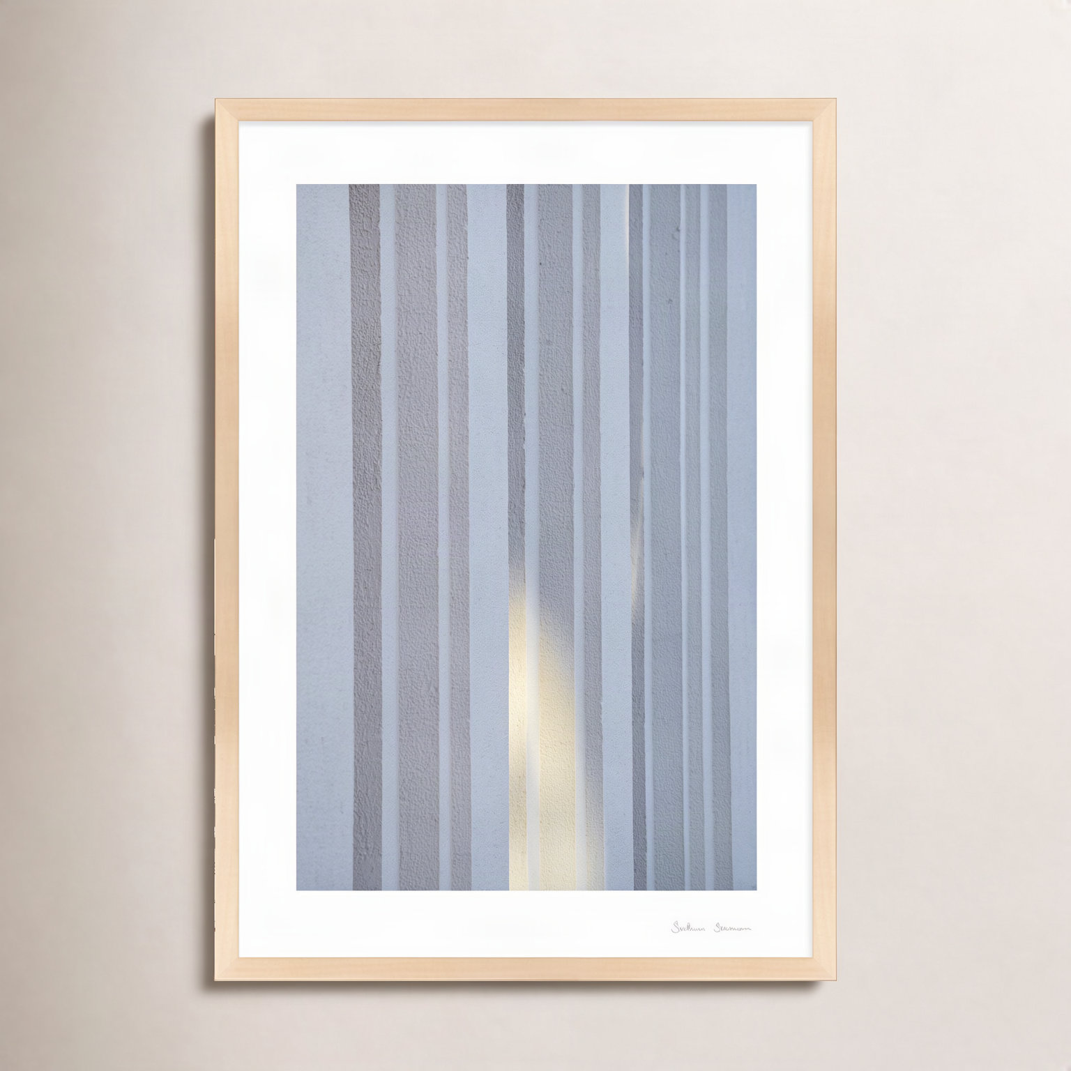 Ludvig "Sun and Concrete 2" Photo Print, Maple, 25" H x 17.5" W x 1.25" D