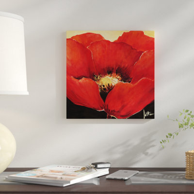 'Red Beauty I' Graphic Art Print on Canvas