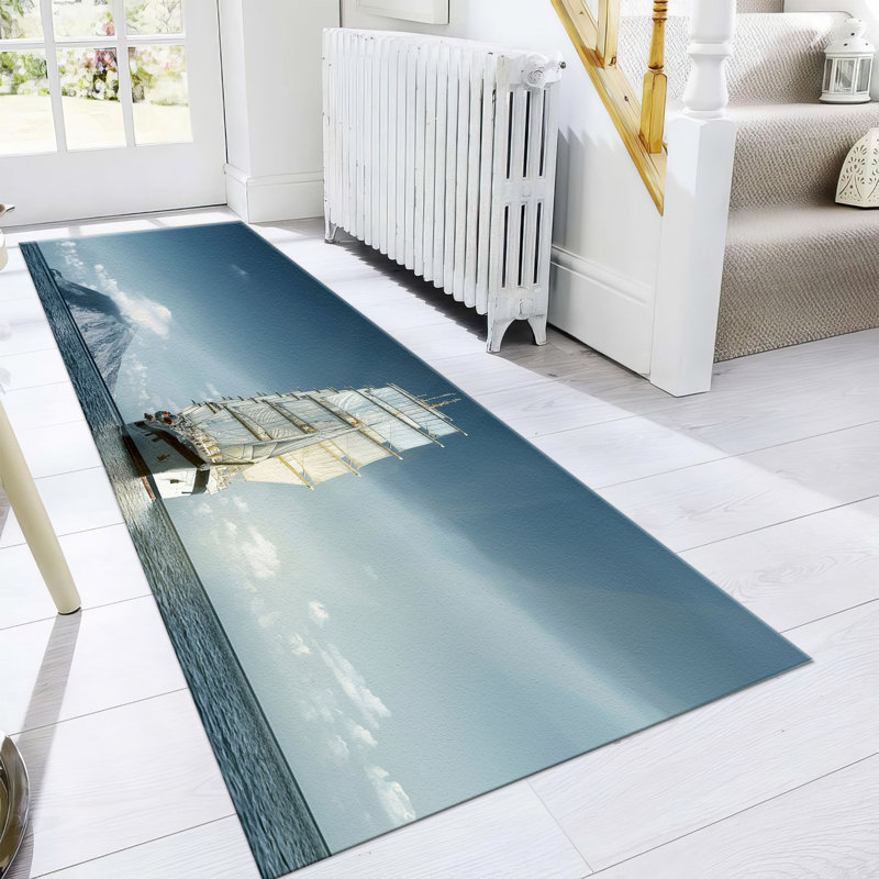 Non-Woven Soft Type Printed Rug with Exquisite Floral Design in Rich Multicolor Palette for a Warm and Inviting Home Decor Accent