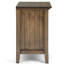 Table de chevet transitionnelle en bois massif l 24 po Acadian avec 1 tiroir, rangement ouvert et quincaillerie bronze-873001836