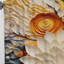Rideau en velours orange foncé / orange tourbillon botanique tourbillon IV - obscurcissant - 1 panneau-107831885