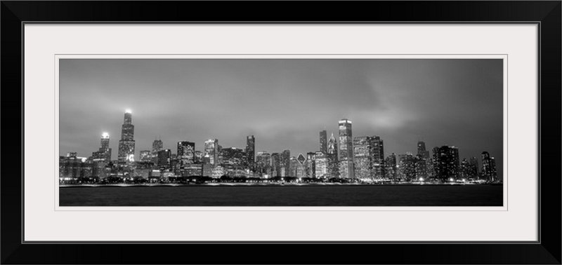 'Chicago City Skyline at Dusk' Photographic Print Great Big Canvas 