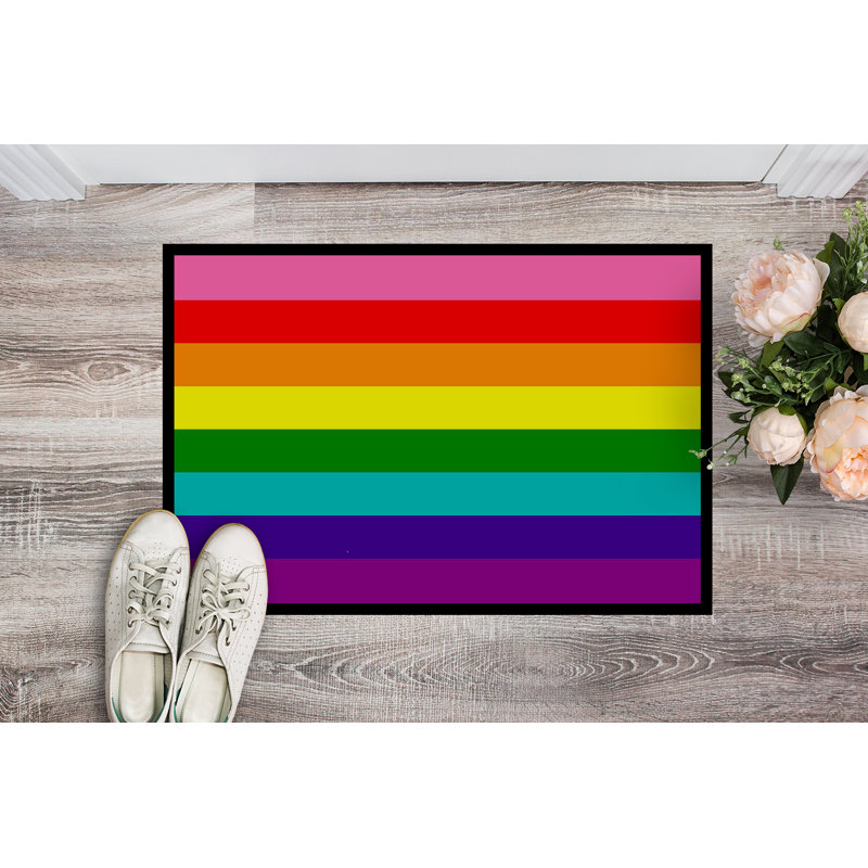 Tapis de porte USA Gay Pride, l 18 po x L 27 po, Fierté gay avant