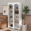 Bibliothèque moderne à 5 niveaux, ensemble de 2 bibliothèques, ensemble de rangement bicolore avec tablettes réglables-117530972