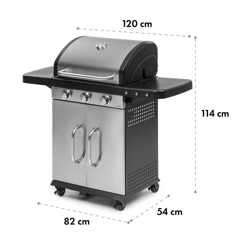 Gazooka Klarstein 3 - Burner Countertop Liquid Propane Gas Grill