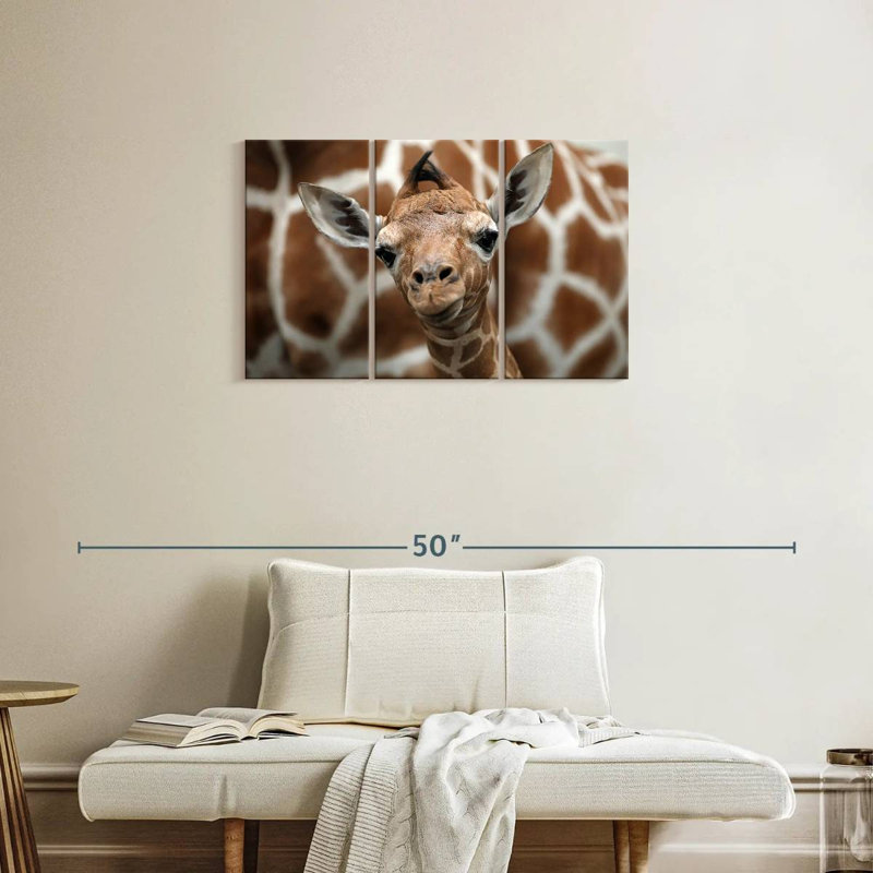 Brampt Giraffe And Baby, 20" H x 33" W
