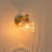 1-Light Ribbed Glass Squat Cylinder Wall Sconce