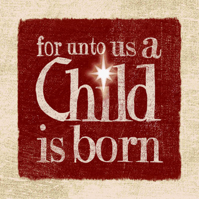 «Child is Born», art textuel sur toile tendue