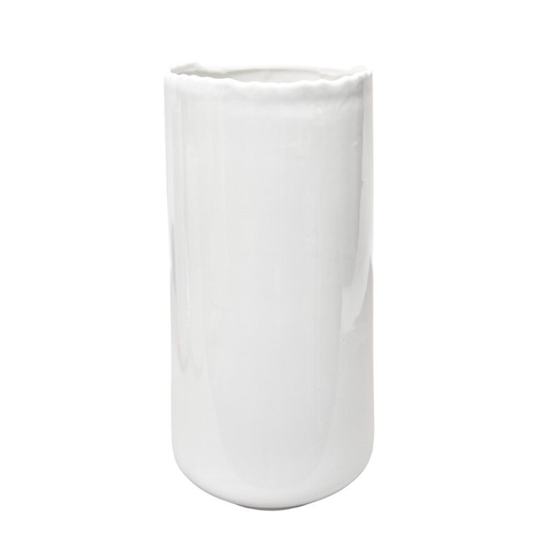 Vase de table en céramique Janyhia, Blanc