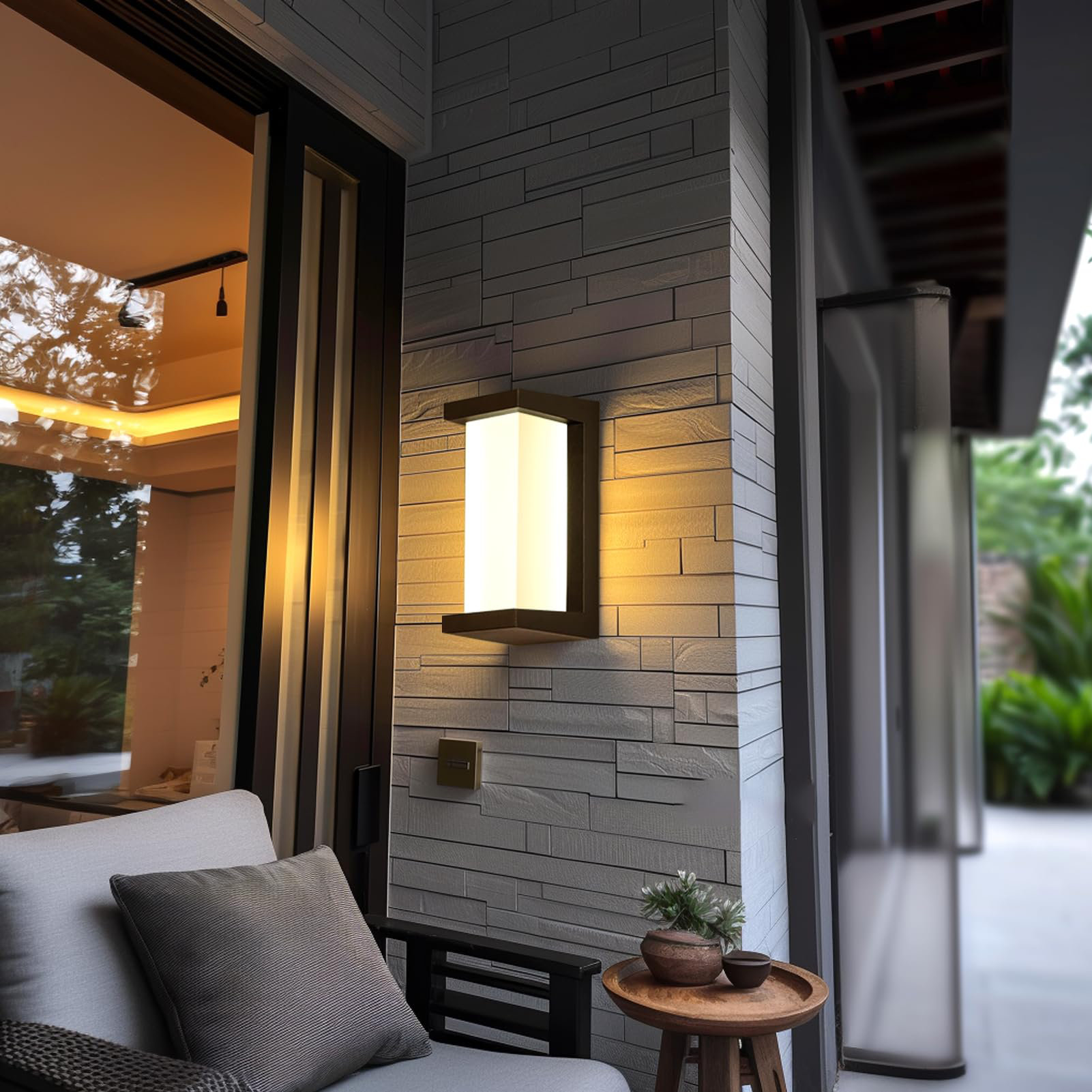 Image showcasing Ivy Bronx Rectangular Modern Front Porch Light Fixtures - Wayfair Canada