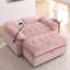 Fauteuils inclinables réglables avec rangement, canapé deux places moderne en chenille rose pour la maison-1268219302