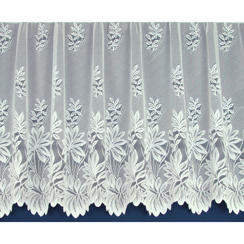Burnside Lace Semi Sheer Curtain Single Panel, 200cm Width x 91cm Drop