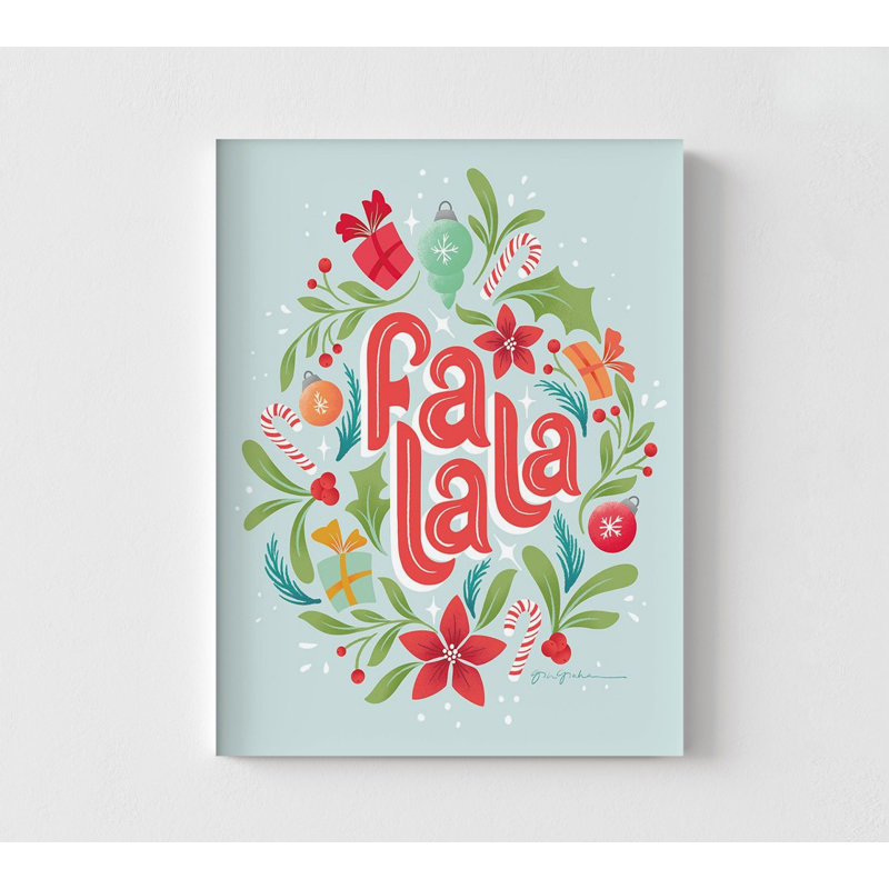 Falala II par Gia Graham, affiche d'ornement de Noël, décor de salon festif, entrée de chanson de Noël, idée de cadeau sous l'arbre