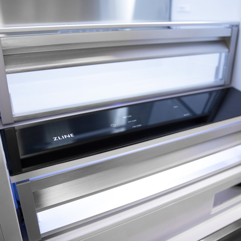 ZLINE 60 in. Panel Ready Built-In Refrigerator with Water Dispensers and Ice Makers, Bronze