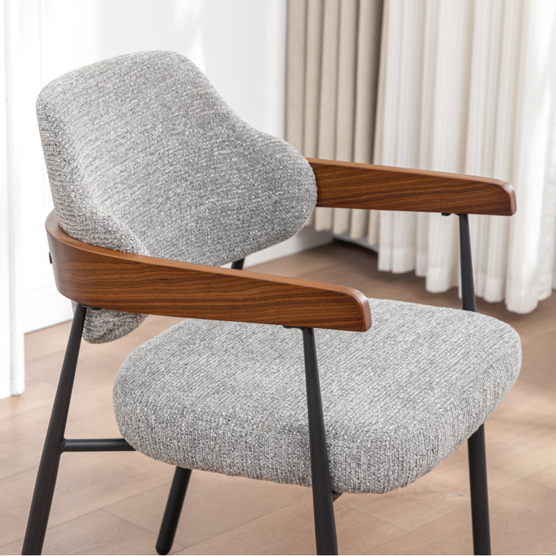 Chaise de salle à manger rembourrée Devane, Gris