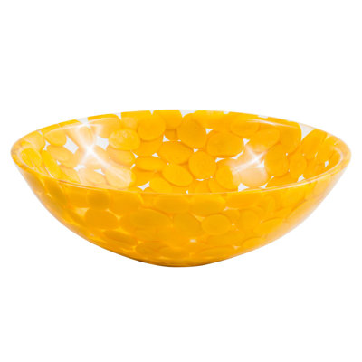 Belfry Bathroom Brook 440mm L x 440mm W Yellow Resin Circular Sink