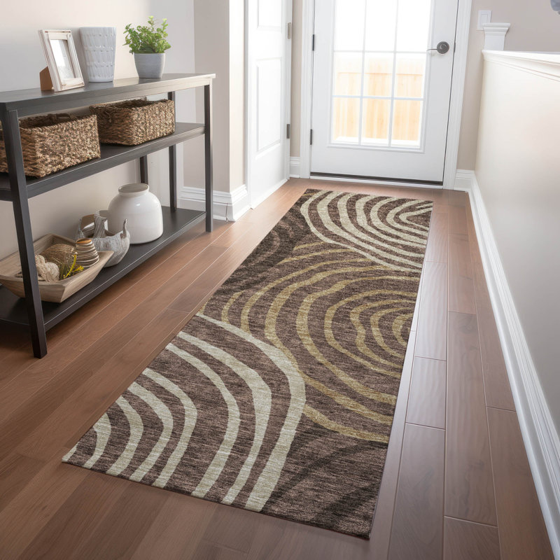 Premium Machine Washable Prisco Fudge Rug, Runner 2'3" x 7'6"