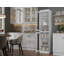 Garde-manger Jaylena 100% bois massif 16,5 po avec portes en verre transparent et tablettes réglables-743490905