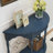 Vintage Curved Console Table, 40" Half-Moon Entryway Table Rustic Wood & Metal Accent Table (Minimal Assembly Needed)-1682225788