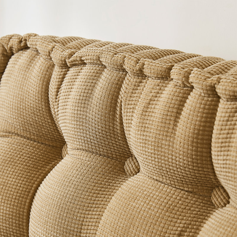 Ultra Thick Brown Tufted Upholstered Twin Headboard Pillow