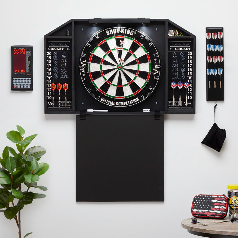 Viper Black Dartboard Backboard with Cricket Scoreboards
